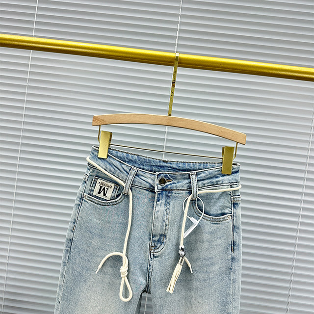 Simple and fashionable flared jeans for women 2025 new spring outfit high-waisted slim versatile nifty trousers