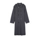 NEELLY 2 Shopping mall's same spring new double-breasted high-end gray windbreaker for women's versatile slim long jacket