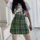 Plaid skirt for women 2025 spring and summer new fashionable and versatile high-waisted slim A-skirt high-quality hip-cover short skirt
