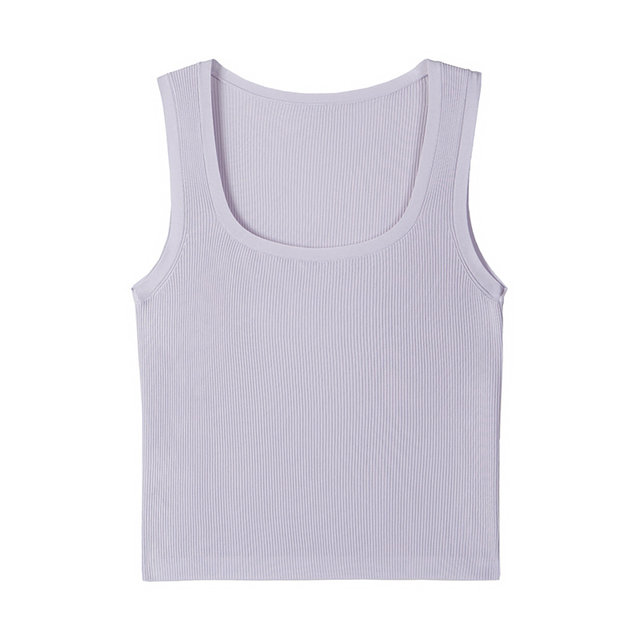 ROCO autumn new model, ultra-fine 14-pin ice silk base square collar wide shoulder strap to cover the cool and versatile vest