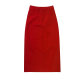 West Kowloon Spring and Autumn New Product High Waist Loose Heart Straight One Step Skirt Slit Half-length Skirt Red Slimming Women