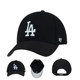 47 baseball cap for men and women, black hard top, classic LA sun protection visor, casual NY Yankees curved brim peaked hat