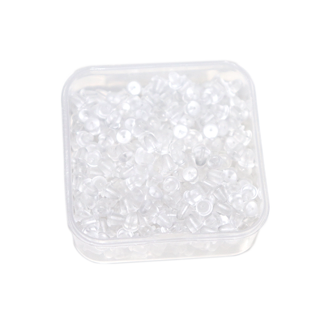 Ear blocked silicone blocked ear hat Earrings Cast -plastic anti -allergic plastic plug transparent earrings plug buckle earrings plug