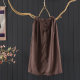 2025 spring and summer flat waist solid color mid-length linen skirt literary loose slim nine-point skirt straight skirt women

