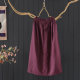 2025 spring and summer flat waist solid color mid-length linen skirt literary loose slim nine-point skirt straight skirt women
