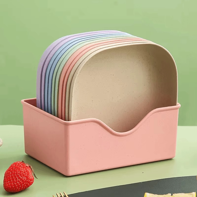 Thickened dining table garbage plate spit bone plate household bone plate bone plate creative plastic dish small plate with base