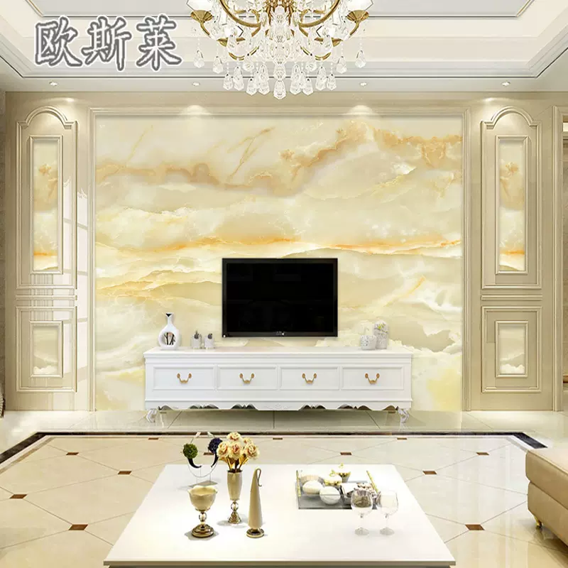 欧式壁布电视背景墙壁画21年新款壁纸影视墙布3d仿