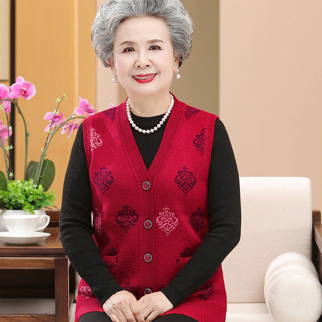 Old lady clothing, grandma vest, elderly waistcoat, women's vest