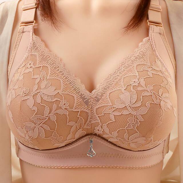Large size, large breasts without steel rings, small, gathered, and tied breasts, shoulder straps, stable lifting, anti-sagging, comfortable sports bra