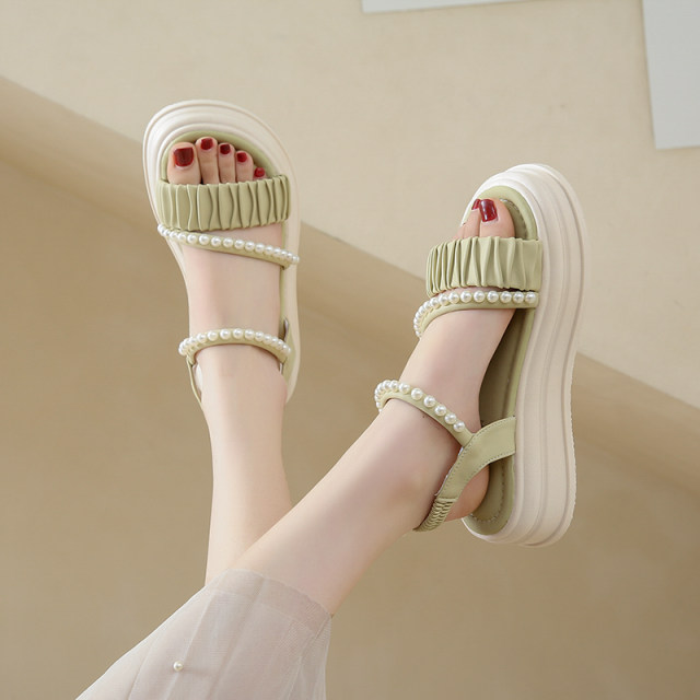 Special flat sandals for pregnant women in summer large-sized women's shoes 41-43 outside soft-soled sandals wide and fat feet