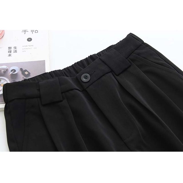 Pants for thick hips and thighs, plus size women's pants for fat mm, loose and slimming wide-leg pants, suit pants for summer and autumn