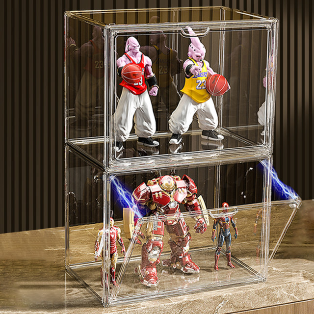 Display box model figure storage box blind box acrylic Gundam showcase transparent toy LEGO display cabinet shelf