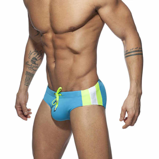 UXH men's swimming trunks summer boys' men's triangle high-end close-fitting beach bikini anti-embarrassing swimming trunks