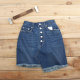 Great value for foreign trade A-line denim skirt irregular medium short skirt Japanese breasted old summer women's skirt versatile and slim