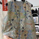 Large size 300 Jin [Jin equals 0.5 kg] Fat mm Heavy Industry Embroidery Sequins New Chinese Style Light Chinese Style Vest Vest Coat Women's Summer Outdoor Wear