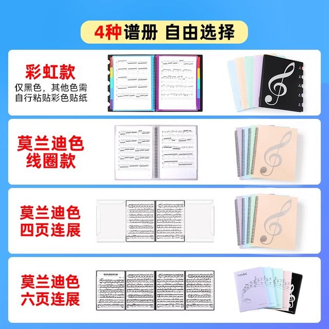 Piano scoring clip 6 pages expanded score clip clip can be folded 6 pages of piano spectrum album can be modified