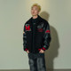 Makemore Jacket Men's Spring and Autumn Woolen Embroidered Lapel Thickened Baseball Suit American Red Trendy Cotton Suit Women