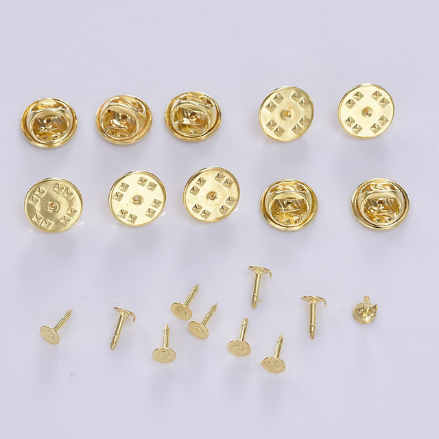 Universal brooch, spare buckle, butterfly buckle, flat head card cap, badge, badge, horse needle, all-copper handmade material accessories