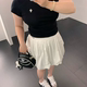 Huizhi huizhi letter embroidered fluffy skirt custom elastic waist slightly fat large size sweet skirt KF9975
