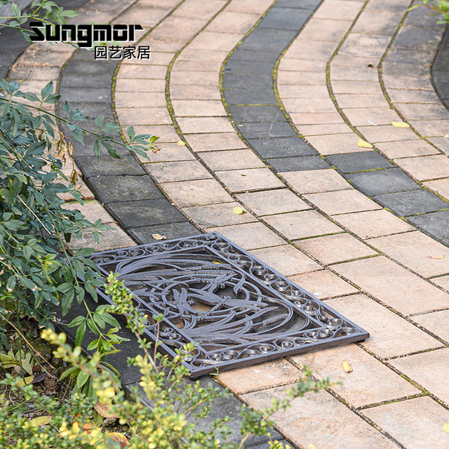 Sungmor retro cast iron floor mats, entrance porch scraped mud floor mats, garden villa decorative ornaments, outdoor door mats
