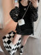 RUBBIT23 early autumn new product Galaxy Star Knitted Cardigan Quality Heavy Industry Sequin Medium-length Jacket for Women