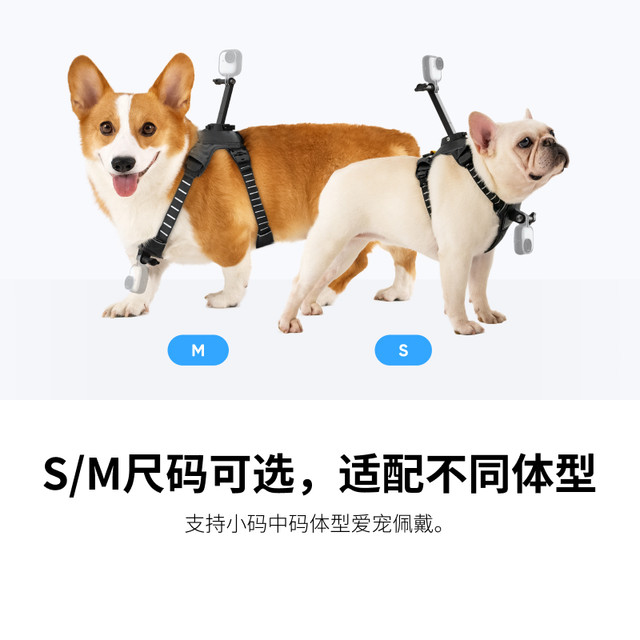 Shadowstone Insta360 pet vest holder S size / M size, suitable for GO Ultra / GO 3S / GO 3