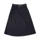 HONRN/Red Casual Black Double Pocket Belt A-line Skirt Skirt Women's Spring and Autumn Medium-length HI11OQ252
