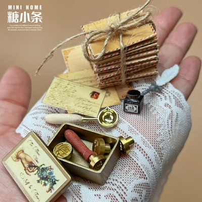taobao agent Sugarborn baby uses a mini -fire lacquer model, hand ledger, envelope DIY micro -shrinking baby house scene Blythe props