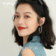 Retro Hong Kong style wavy plain hoop earrings for square and round faces 2025 new hot style high-end feminine large hoop earrings