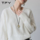 
Silver pendant black rope necklace long 2025 new style exquisite high-end sweater chain light luxury niche daily versatile