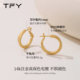 Gold matte plain hoop earrings hoops for women 925 sterling silver straight needle hoop earrings high-end minimalist metal ear hoops