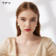 TFY Shijia Big Pearl Earrings for Women 999 Sterling Silver Earrings 2025 New Hot Light Luxury High-end Earrings