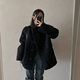
New real shot winter Korean style lazy thickened imitation sheepskin fur all-in-one warm fur jacket for women