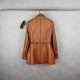 Autumn and winter popular genuine leather jacket for women, mid-length retro distressed Korean style work jacket, large size motorcycle leather jacket
