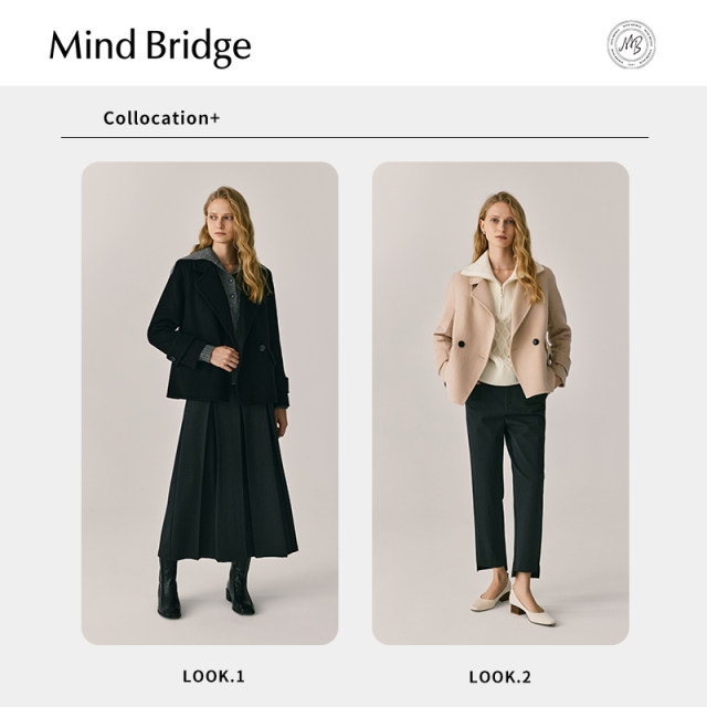 MB MINDBRIDGE Hundred Family New Double Model Coats 2024 Winter Women's Community Community Commuters