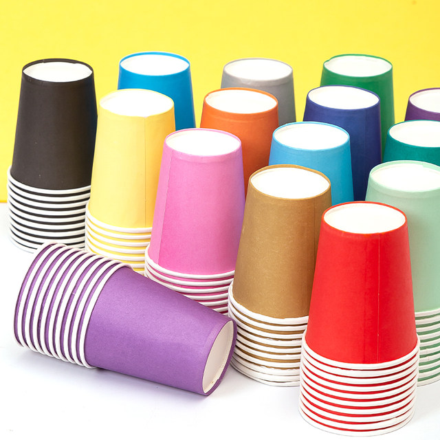 Colorful paper cup handmade diy disposable paper cup kindergarten ...