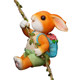 Climbing on the garden tree, little rabbit wall hanging kindergarten courtyard climbing outdoor pipe decoration flower pot pendant ornament
