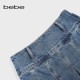 bebe winter series women's fashionable belt short denim pleated skirt 420102