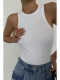 NEVA HU black I-shaped knitted vest for women wearing 2025 new slim fit inner sleeveless top