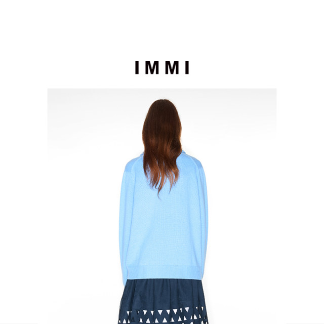 New autumn knitted full cashmere POLO neck long-sleeved sweater MWDFWKKN0676X