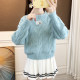 Round -neck twist sweater female autumn and winter new small little loose and thickened outside wearing a cover with bottom knit sweater