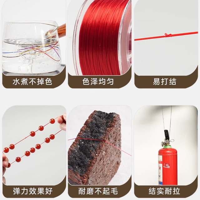 Bracelet elastic rope text play crystal pearl thread beads diy material flat wire wear-resistant rubber band bracelet rope bead line