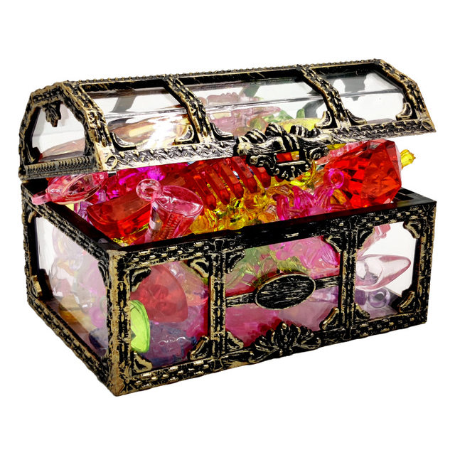 
Children's gem toys diamond girl toys 4-6 years old princess plastic acrylic toy gem crystal treasure box