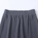 Waffle Cotton Skirt Spring and Autumn New Women's Fashionable and Elastic Waist Pack Hip Slit Mid-Long Skirt 30971