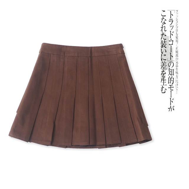 Denim cotton pleated short skirt, spring and summer new women's fashion natural waist zipper slim skirt 30805
