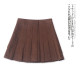 Denim cotton pleated short skirt, spring and summer new women's fashion natural waist zipper slim skirt 30805
