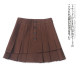 Denim cotton pleated short skirt, spring and summer new women's fashion natural waist zipper slim skirt 30805
