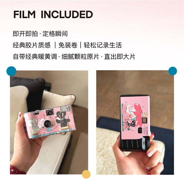 Ribby illustrator disposable film camera color film student niche creative birthday gift for girls