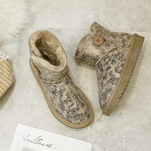 2025 new snow boots for women, fur integrated short-tube women's shoes, non-slip short boots, winter velvet cotton shoes, fashionable