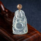 Myanmar natural jade A-grade ice type Laokeng Station Buddha Jade Pendant 18K Ice Buddha Women's Cloth Bag Buddha Ruyi Pendant